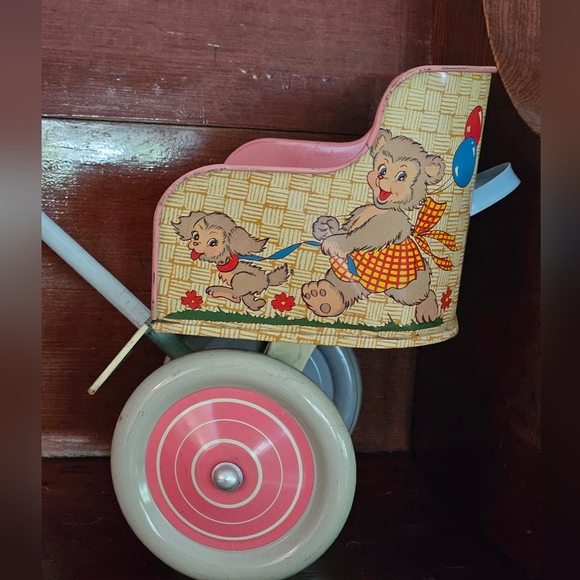 Vintage Tin Litho Pull Toy - Picture 3 of 14